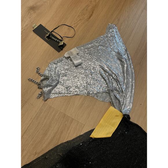 Bronx And Banco Xenia One Shoulder Metal Dress - Picture 5 of 11